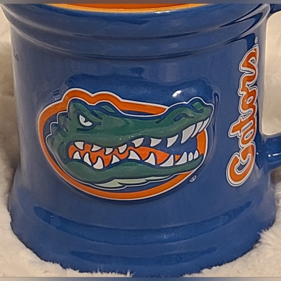University of Florida Gators Ceramic 3D Gator Sculpted Blue & Orange Coffee Mug - Picture 2 of 9